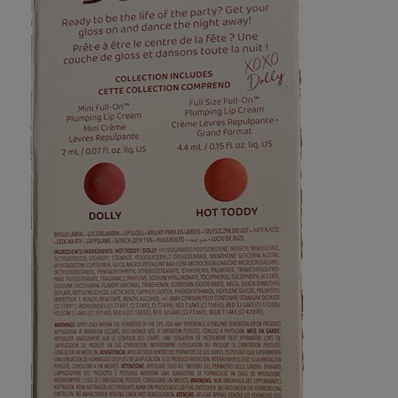 Buxom Plumping Lip-gloss Duo, Mini Cr Dolly07 oz. Hot Toddy Plumping Cr. 15 oz. - Picture 2 of 2